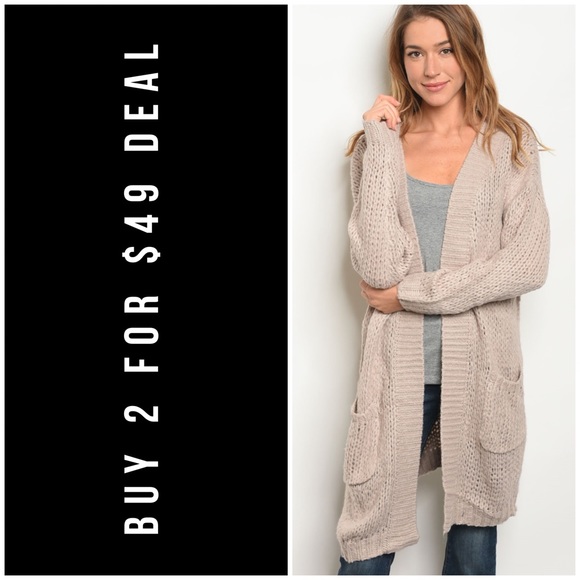 January Summer Sweaters - ❄️OATMEAL CHUNKY KNIT CARDIGAN